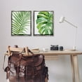 thumbnail image 2 of Stupell Industries Minimal Tropical Green Palms Botanical & Floral Painting Gray Floater Framed Canvas Art Print Wall Art, 17 x 21, Set of 2, 2 of 9