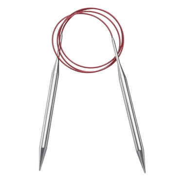 Uxcell Size US 11 (8mm) Knitting Needles Circular Needle 40 Inch(100cm) Round Metal Stainless Steel Needle