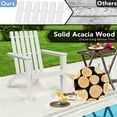 thumbnail image 6 of Costway Patio Adirondack Chair Acacia Wood Lounge Armrest Garden Deck White, 6 of 9