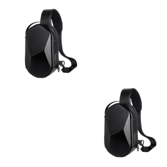 Naiovety Paquete de pecho ligero y transpirable de tela para viajar con marco interno, mochilas para acampar y hacer senderismo, bolso de hombro patrón de fibra de carbono 11 pulgadas 2piezas