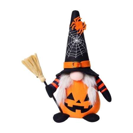 Knisume Halloween Stuffed Animals Gnome – Plush Toy Pumpkin Face Faceless Doll Cute Plushies for Party Decor Cute Stuff Halloween Collection B