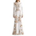 thumbnail image 3 of ZHOGXU Halloween Dresses For Women Skeleton Print Long Sleeves Crewneck Midi Dress Casual Fashion Dress,White,XXXXXL, 3 of 5