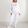thumbnail image 2 of Valentine's Day Sweatsuits Women 2 Piece Outfit Jogger Set Y2K Cute Hoodie and Pants Tracksuit Set Trouser Suit Casual Leisure Suit Fitness Set Sports Suit Sportswear, 2 of 4