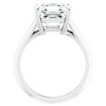 thumbnail image 2 of Pompeii 4Ct Moissanite Asscher Cut Engagement Solitaire Ring 14k White or Yellow Gold (,), 2 of 6