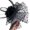 Black, variant on Elegant Wedding Fascinators Headband with Flower Pillbox Hat for Makeup Party for Wedding Party