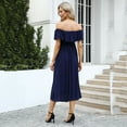 thumbnail image 5 of Maternity Dress Women's Off Shoulder Split A Line Casual Maxi Dress Photography Dress, 5 of 5