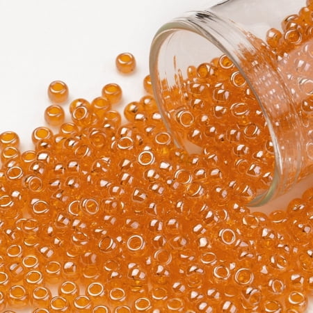 TOHO Round Seed Beads Japanese Seed Beads (111) Transparent Luster Light Hyacinth 8/0 3mm Hole: 1mm about 222pcs/10g