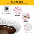 thumbnail image 3 of Elastic Fitted Round Tablecloth, Pink Polka Dots Waterproof Stretch Table Cover for 45"-54" Tables, Vintage Abstract Art Watercolor Washable Outdoor Tablecloths for Patio, Picnic, Camping, 3 of 9