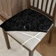 thumbnail image 1 of Funda de taburete de terciopelo | Asiento antideslizante para silla de comedor con correas | Poliéster brillante de alta elasticidad | Encaja 12-18" | Color sólido Negro, Rosa, Caqui, Gris | Ajuste, 1 of 6