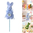 thumbnail image 2 of CoreLiving Easter Bunny Decor Set, Flocked Sitting Rabbit Figurines with Floral Stakes, 15.7 Inch Standing Bunny for Indoor Table Centerpiece, Spring Party Mantel Decor, 2 of 9