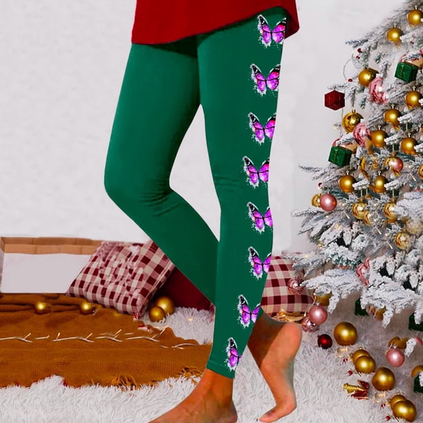 MKLEKYY Leggings deportivos con estampado para mujer, leggings de yoga con realce (estilo 4)