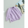 thumbnail image 4 of xiaxaixu Chandail pour Bébé, Manches Longues Col Rond Solide Hiver Chaud Tricot Vêtements pour Filles Garçons, 4 of 8