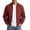 Red, variant on FRSASU Men's Comfortable Loose Coat Business Casual Stand Collar Zipper Jacket for Casual Outdoor Bike Outerwear Red