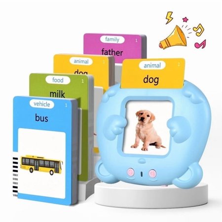 Talking Flash Cards Learning Toys Educational Preschool Toys Toddlers Toys Reading Machine with 224 Words Blue