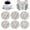 H005- Blue (Style E), variant on Diamond Art, Diamond Painting Coasters, Diamond Painting Coasters Kit, Diamond Art Coasters, 6Pcs Animal Pattern Full Drill Diy Rhinestone Waterproof Coasters with Metal Storage