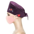 thumbnail image 3 of Prolriy Hats for Men Fashion Printed Button Work Hat Casual Unisex Scrub Cap Hats for Women Purple, 3 of 3
