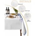 thumbnail image 2 of Navy Blue Table Cloth, Waterproof Tablecloth for Rectangle Tables, Summer Botanical Leaves Watercolor Reusable Washable Fabric Table Cover for Restaurant Kitchen Dining Tables 60"x102", 2 of 9