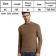 thumbnail image 2 of Suéter de punto térmico para hombre, camiseta de manga larga con cuello redondo, tejido con ácido hialurónico (Camel), 2 of 5
