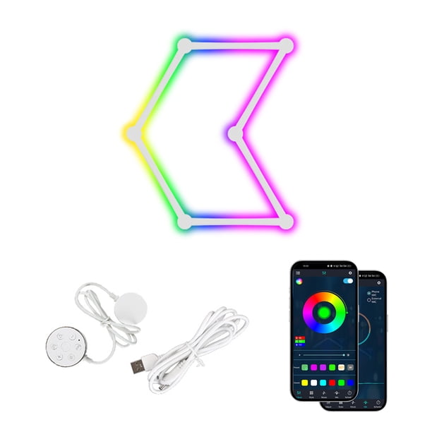 Lámpara LED inalámbrica BT Creative Pickup Quantum Light DIY para pared interior
