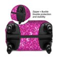 thumbnail image 4 of Daiia Rose Red Glitter Luggage Cover, Thickened Washable Travel Luggage Covers, Elastic Unique Baggage Covers for 18-20 inch Luggage-Large, 4 of 9
