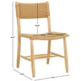 thumbnail image 3 of SAFAVIEH Hylos Natural Paper String Solid Dining Bistro Chair, Natural/Light Blonde (Set of 2), 3 of 14