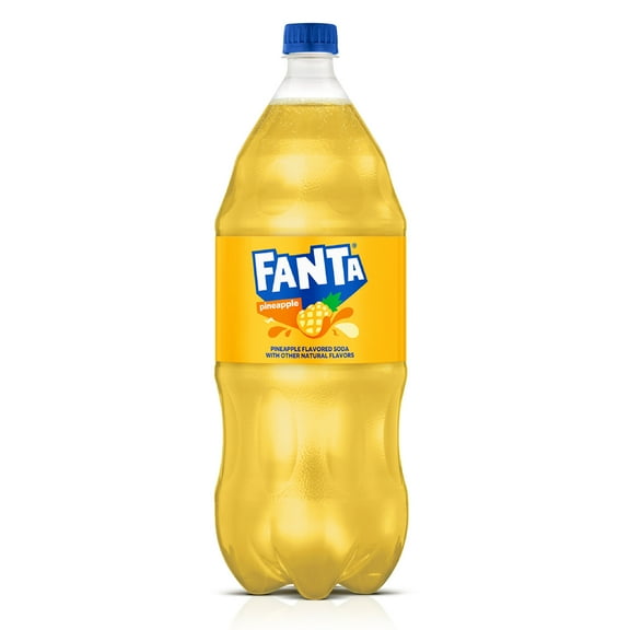 Fanta Pineapple Soda Pop, 2 Liter Bottle