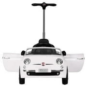 Best Ride On Cars 2-in-1 Fiat 500 Baby Toddler Push Car Stroller, White