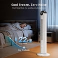 thumbnail image 3 of 42 Inches Bladeless Tower Fan with Remote for Bedroom,90°Oscillation Standing Floor Fans that Blow Cold Air with 9H Timer & Child Lock,Ultra Quiet Small Cooling Fans for Office - Black, 3 of 7