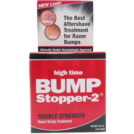 High Time Bump Stopper-2 Double Strength Razor Bump Treatment, 0.5 (Best After Shave Lotion For Razor Bumps)