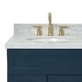 thumbnail image 3 of Ariel Hamlet 37 In. Left Offset Oval Sink Vanity With 1.5 In. Carrara White Countertop In Midnight Blue, 3 of 11