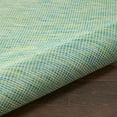 thumbnail image 6 of Nourison Positano Solid Indoor Outdoor Rug Blue Green 2' x 6', 6 of 11