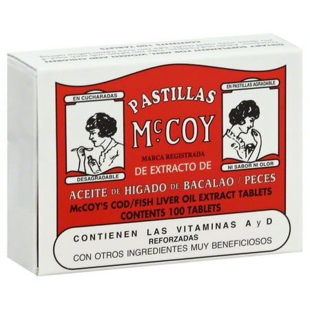 Pastillas Mccoy: Tablets Cod/Fish Liver Oil Extract, (Best Fish Oil Tablets Review)