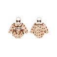 thumbnail image 2 of Cenuakty Girl Puff Long Sleeve Letters Embroidery Romper and Headband, 2 of 9