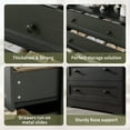 thumbnail image 6 of 4 Drawer Wooden Dressers for Bedroom with LED Lights and Charging Station, Modern Nightstand for Bedside, Wood Chest of Drawers, Wood Storage Organizer for Living Room, Nursery, Closet, Hallway, 6 of 10