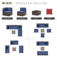 thumbnail image 4 of Aoxun 7 Piece Patio Furniture Set, Outdoor Patio Furniture Sets, Wicker Patio Furniture, Outdoor Conversation Set with Blue Cushions, 4 of 6