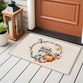 thumbnail image 4 of Fall Pumpkins Entryway Rug 2'x3'&nbsp; Non Slip Front Door Mats, Thanksgiving Watercolor Branch Maple Leaf Entrance Rugs Indoor Outdoor Carpet, Washable Floor Mats Small Area Rug for Bedroom Kitchen, 4 of 8