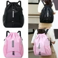thumbnail image 2 of Drawstring Backpack Sports Gym Bag Waterproof Football Bag Swimming Backpack, 2 of 16