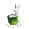 thumbnail image 3 of Easter Bunny Flameless Candle, Easter Real Wax Carved, Scented Bunny Shape Flameless Candle Set for Home Living Room Bedroom Party Decoration Centerpiece Table Home Decor (White), 3 of 6