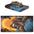 thumbnail image 2 of Coolnut Sleeping Sloth Bathroom Towel Set Absorbent Soft 3-Piece Bath Towel Hand Towel Washcloth Decorative Towels for Bathroom Gym Hotel Beach Swimming Pool Washcloth Gift, 2 of 7