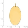 thumbnail image 2 of 14k Yellow Gold Solid Plain .013 Gauge Engravable Elliptical Disc Charm Pendant, 2 of 5