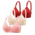 thumbnail image 1 of Yuyuzo 3PCS Push up Bras for Women Wireless Adjustable Strap Full Coverage Comfortable Everyday Bra, 1 of 3