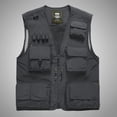 thumbnail image 1 of Men Vest Mesh Jackets with Pockets V-Neck Sleeveless Outdoor Work Fishing Photo Camping, 1 of 6