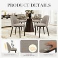 thumbnail image 3 of MALOL Upholstered Dining Chairs Set of 2, Modern Kitchen Chairs with Back, Fabric Side Dining Room Chairs with Wood Legs, Camel, 3 of 21