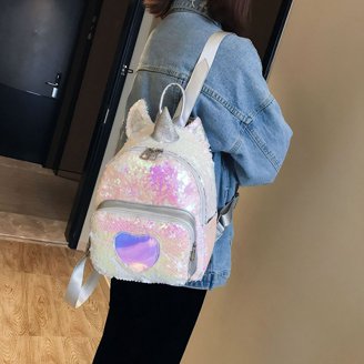 Rainbow Love Backpack with Iridescent Sequins on Ombre Schoolyard Vibes Rainbow Girls 17 main image 4