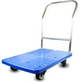 thumbnail image 1 of Vollum Platform Trolley Hand Push Warehouse Moving Cart Flatbed Rolling Luggage Carrier Dolly 440-Lb Capacity, 19" x 28.38", 1 of 3