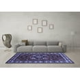 thumbnail image 3 of Ahgly Company Machine Washable Indoor Rectangle Persian Blue Traditional Area Rugs, 5' x 7', 3 of 4
