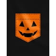 thumbnail image 2 of Tstars Boys Unisex Halloween Party Shirt Kids Jack O' Lantern Halloween Pumpkin Pocket Toddler Birthday Gift Day of the Dead Spooky Trick or Treat Funny Humor Gifts Raglan 3-4 Sleeve Baseball Tee, 2 of 5