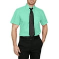 thumbnail image 4 of J. METHOD Men's Classic Regular Fit Button Down Short Sleeve Solid Color Dress Shirts S-5XL, 4 of 5