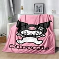 thumbnail image 3 of Japanese anime Kuromi cartoon cute blanket Adult Home Bedroom Outdoor Blanket Portable Soft Flannel Warmth Customizable, 3 of 7