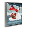 thumbnail image 3 of Stupell Industries Christmas Magic Enchanted Swan Gray Framed Floater Canvas Wall Art design by Jilly Jack Designs, 25 x 25, 3 of 9